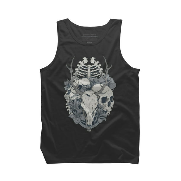 Design By Humans Pagan Skulls Mens Graphic Tank Top Design By Humans Pagan Skulls Mens Graphic Tank Top
